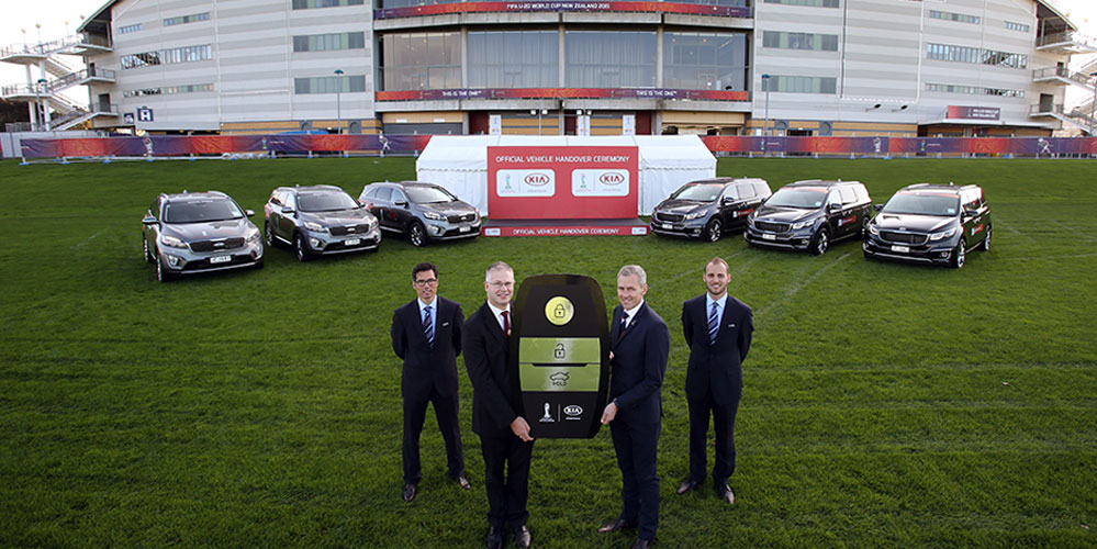 Kia Motors NZ kicks off FIFA U-20 World Cup with vehicle handover