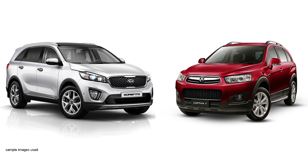 Kia Sorento vs Holden Captiva 7 Comparison